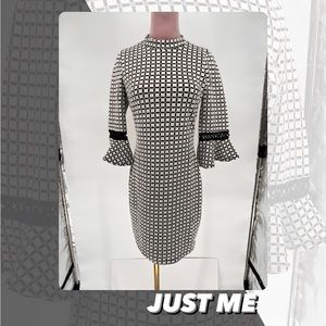 GUC Just Me Window Pane Pattern Dress